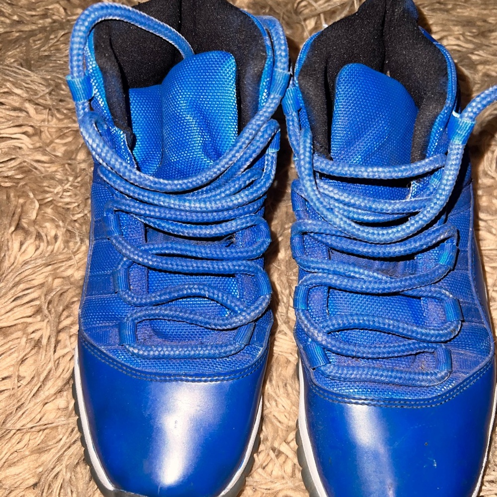 Blue customized Jordan 11s